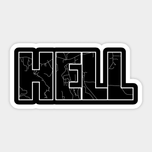 Hell Street Map Sticker